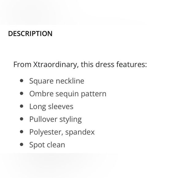 🔥🔥🔥 Xtraordinary Long Sleeve Square Neck Ombré Sequin Dress - Picture 5 of 6